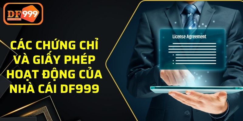 Các chứng chỉ và giấy phép hoạt động của nhà cái DF999